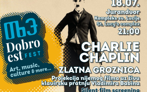 Charlie Chaplin: Zlatna groznica (1925.) – Projekcija nijemog filma uz živu glazbenu pratnju Vladimira Babina