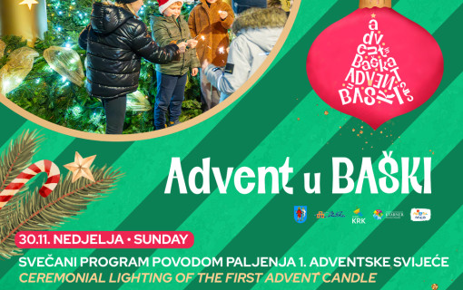 Advent u Baški – svečano paljenje prve adventske svijeće i glazbeni nastup Last Minute Acoustic Duo