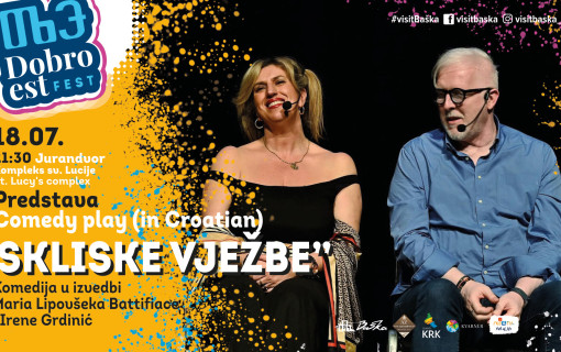 Predstava Skliske vježbe u izvedbi Maria Lipovšeka Battifiace i Irene Grdinić
