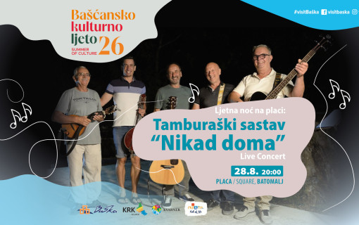 Ljetna noć na placi: Tamburaški sastav “Nikad doma”